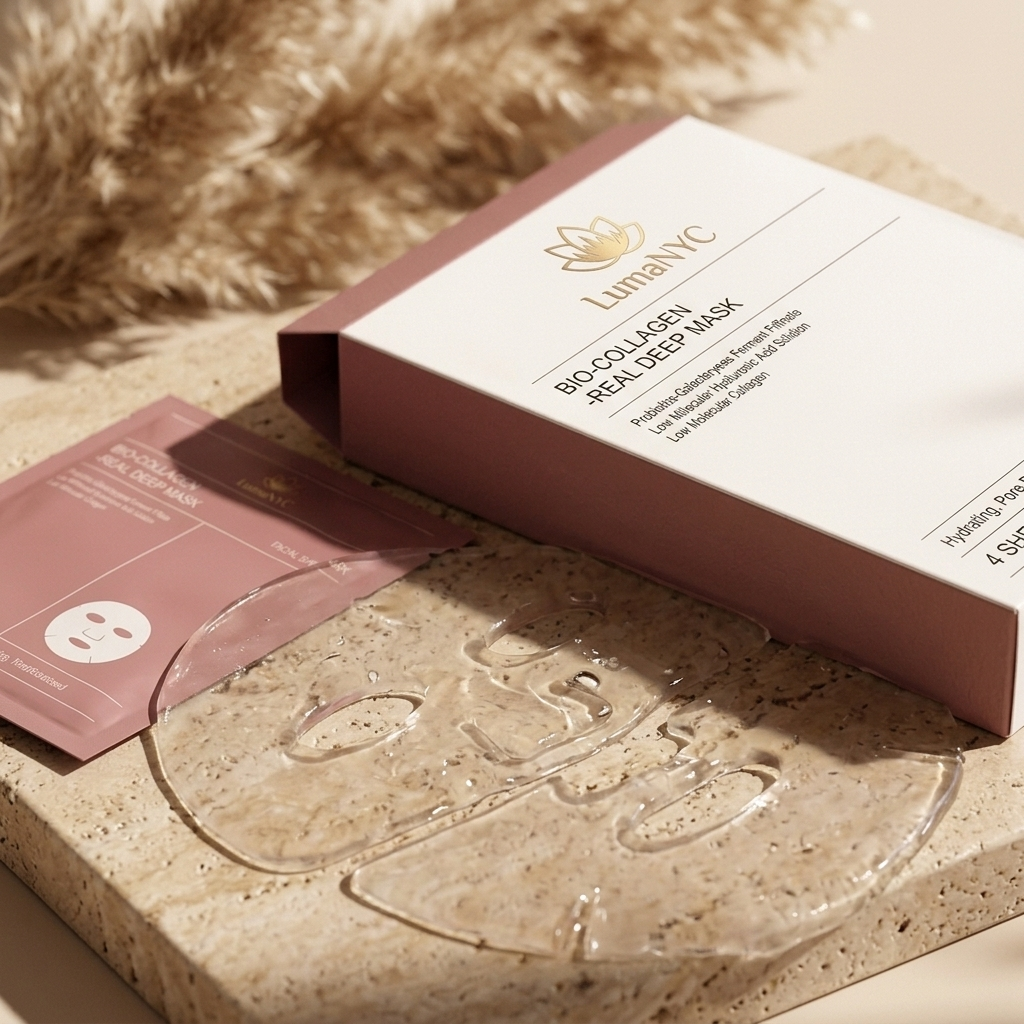 LumaNYC Glass Collagen — mask sheet detail